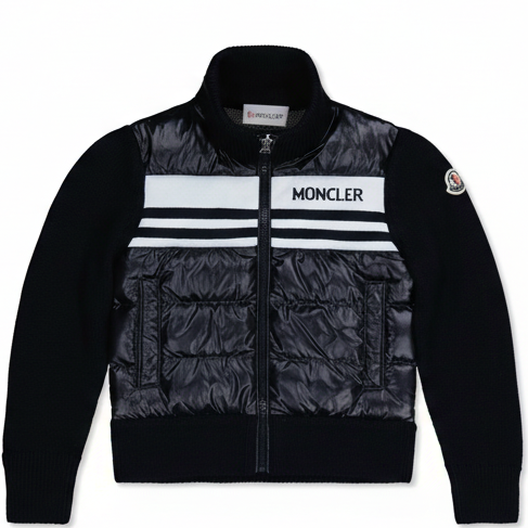 Kids Moncler Padded Wool Jacket