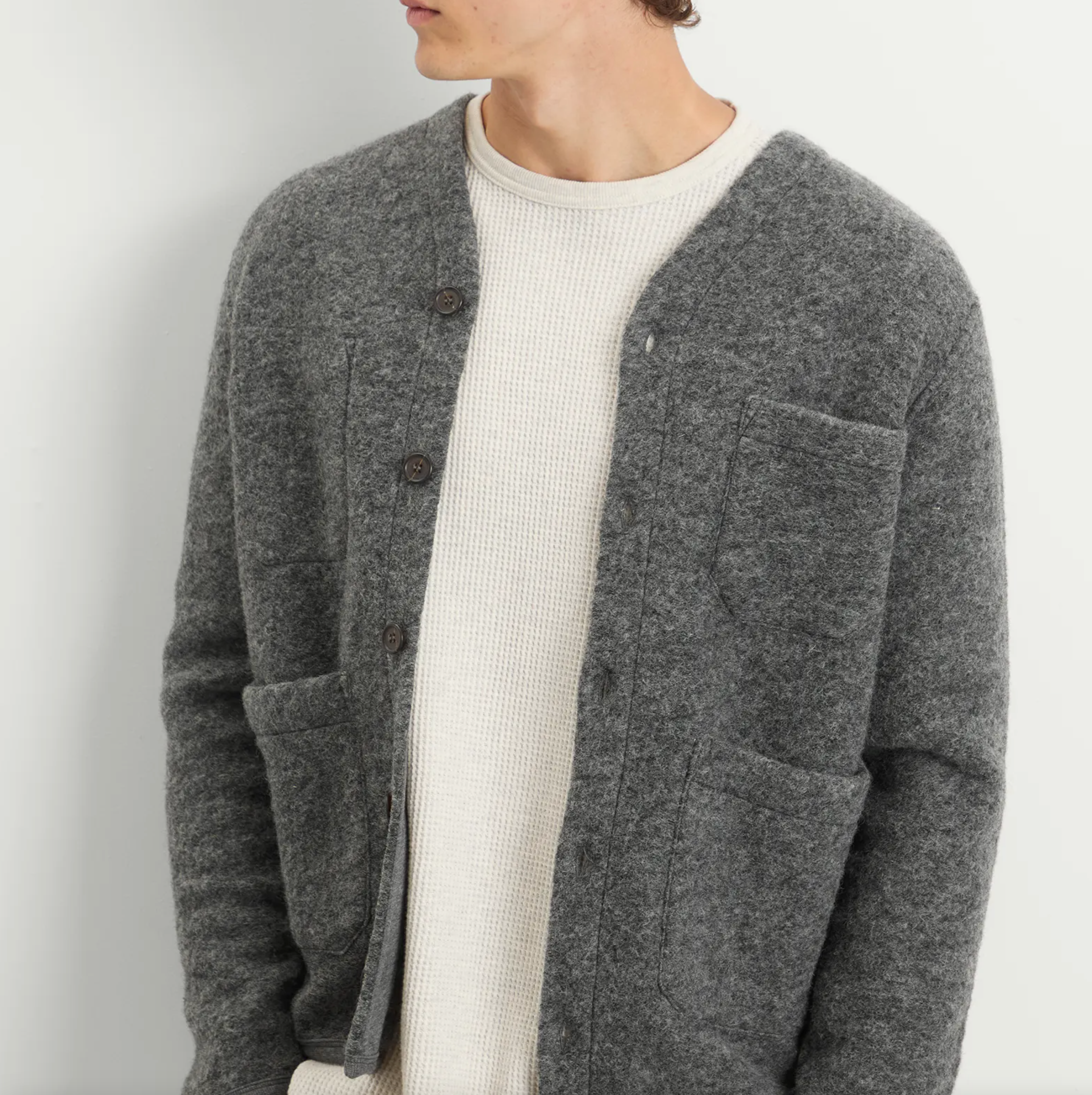 Universal Works Wool Fleece Cardigan