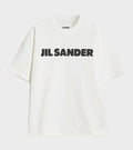 Stiff Lightweight Cotton Jersey Logo T-shirt Porcelain