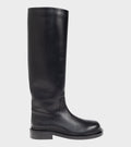 High Boot Semi Shiny Calf Leather Black