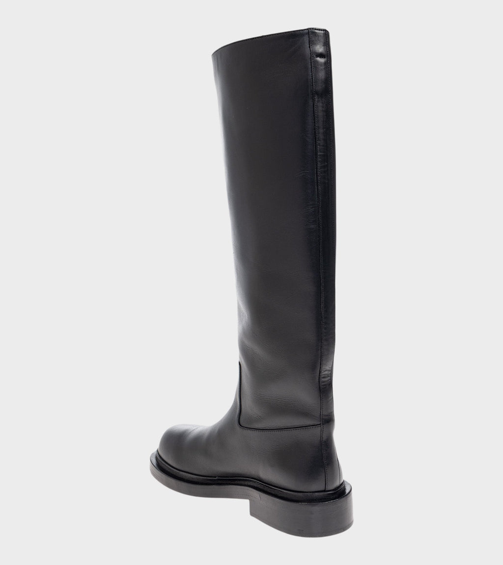 High Boot Semi Shiny Calf Leather Black
