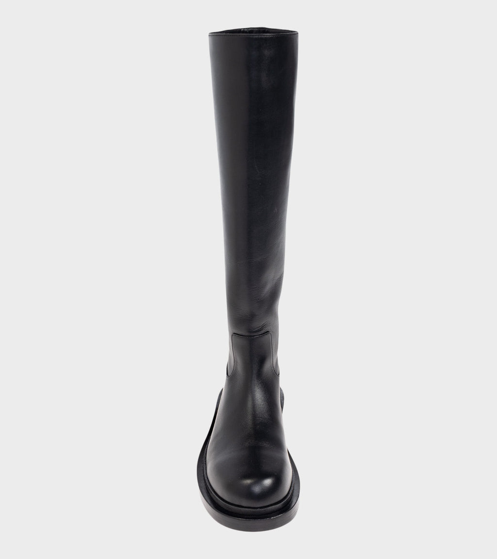 High Boot Semi Shiny Calf Leather Black