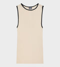 101 Tank Top Kontrast Ecru/Black