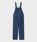 W Bib Overall Straight Blue Stone Washed