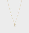 Simple E Necklace Gold