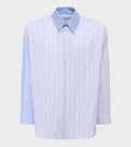 Mixed Stripes Poplin Shirt Light Blue