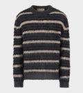Striped Mohair Jumper Dark Grey