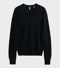 Moon Merino V Neck Black