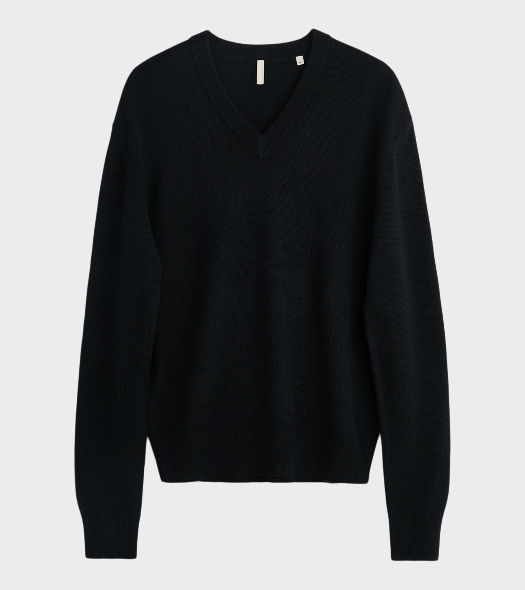 Moon Merino V Neck Black