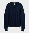 Moon Merino V Neck Navy
