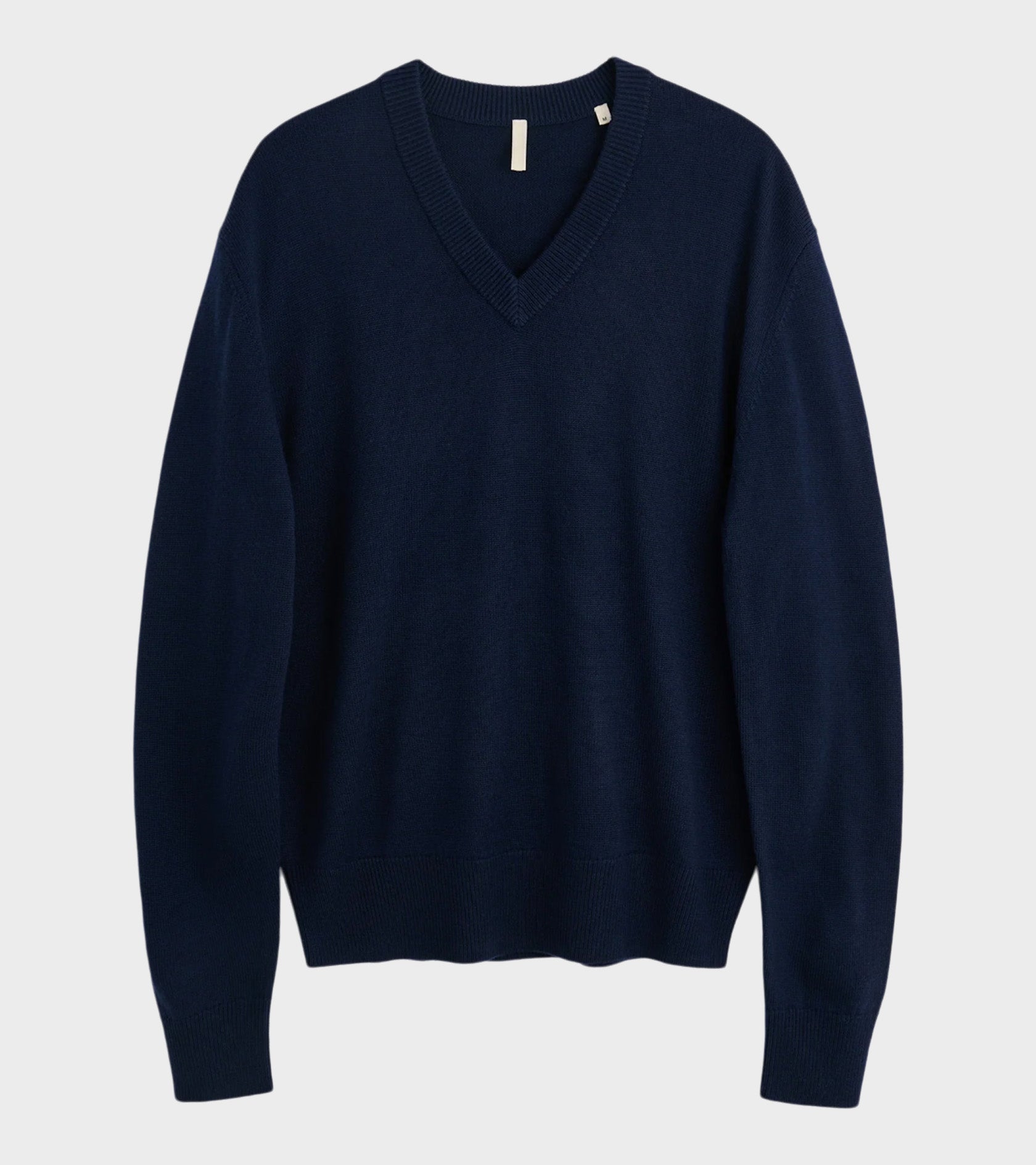Moon Merino V Neck Navy