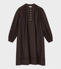 Leaf Shirtdress Dark Brown