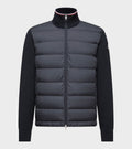 Cotton Knit Tricolor Cardigan Tricot Navy Blue