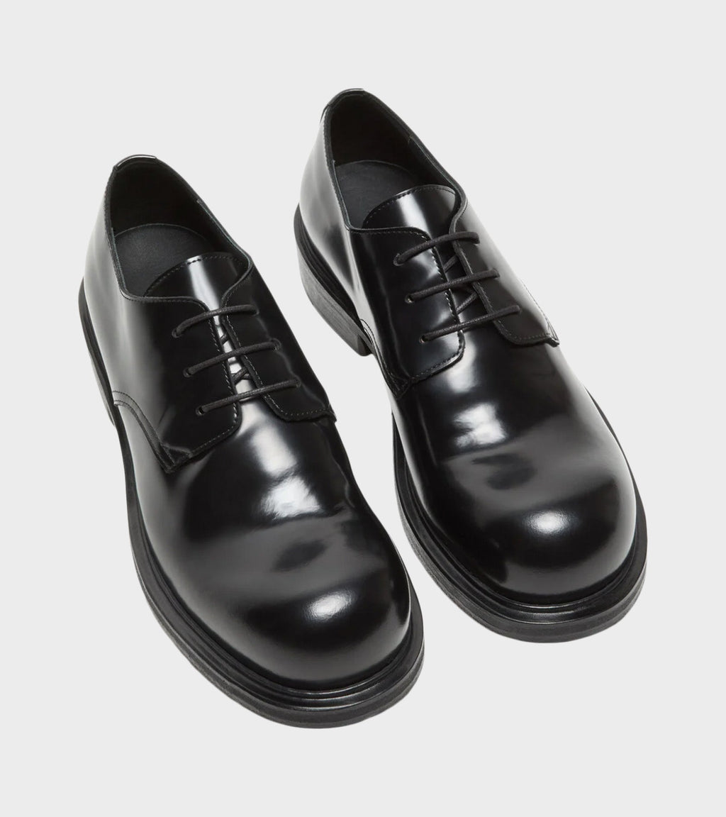 Lace-Up Leather Shoes Black