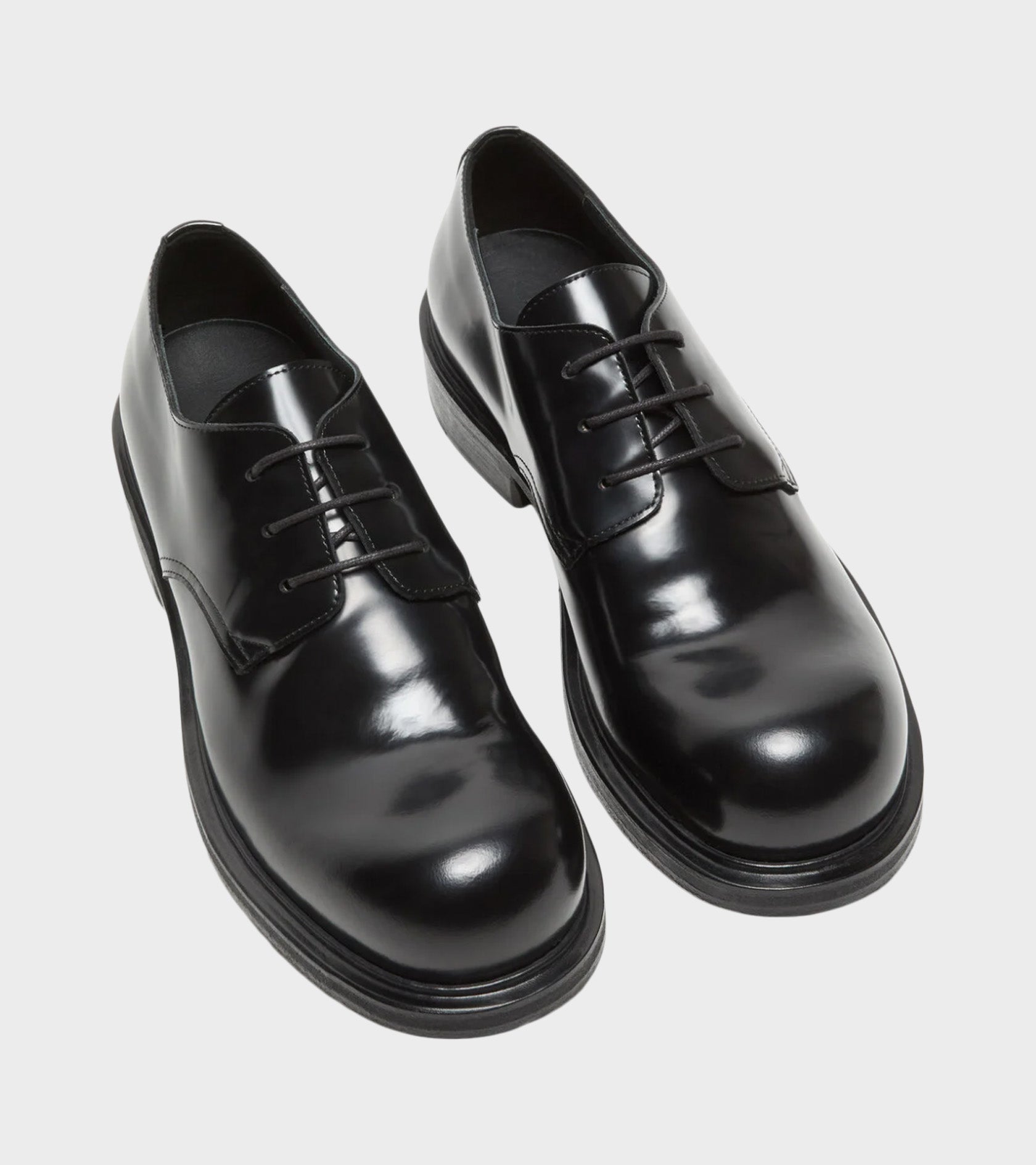Lace-Up Leather Shoes Black
