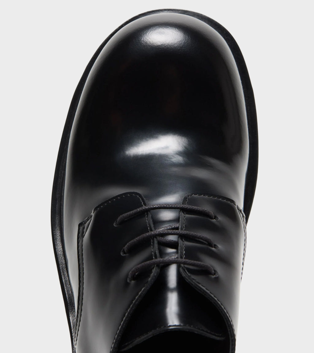 Lace-Up Leather Shoes Black