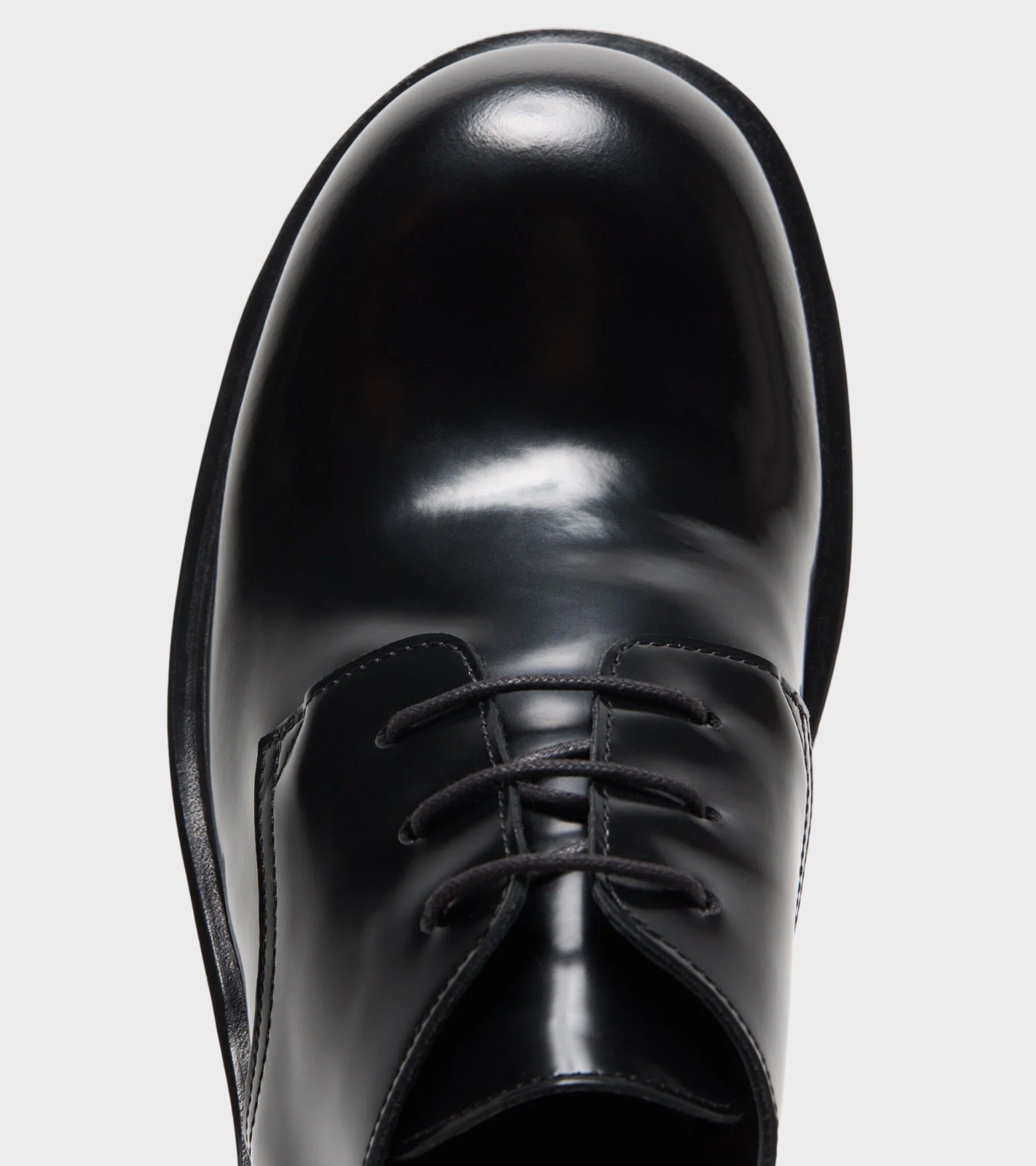 Lace-Up Leather Shoes Black