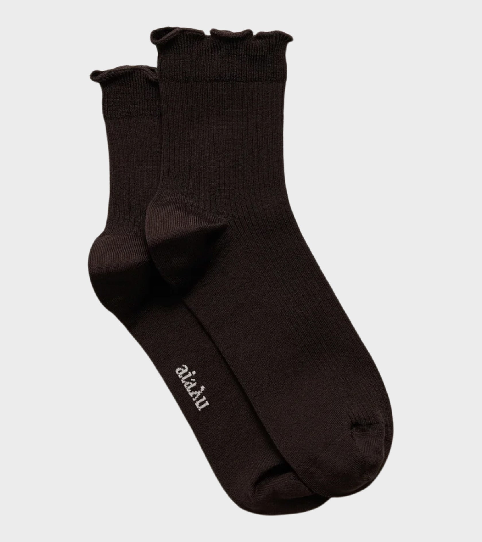 Cotton Frill Sock Chocolate