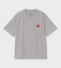 W S/S Heart Patch T-shirt Grey Heather