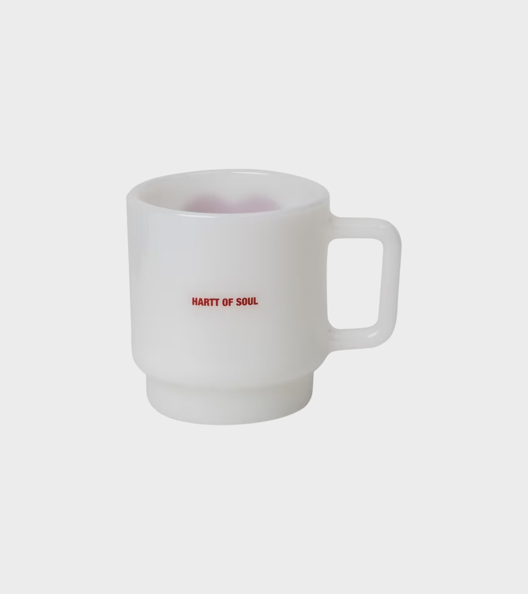 Heart Glass Mug White