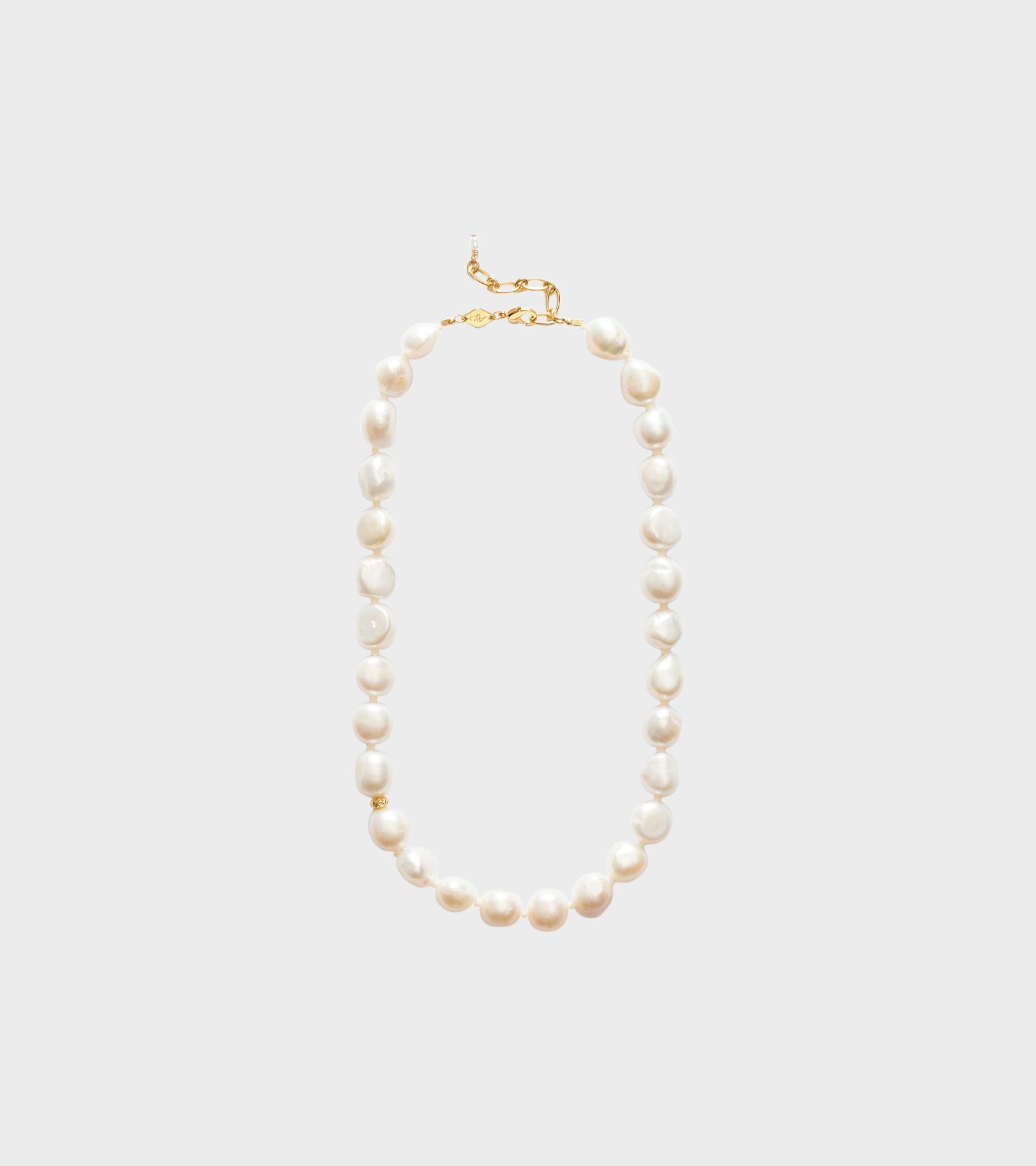 Stellar Pearly Necklace Gold