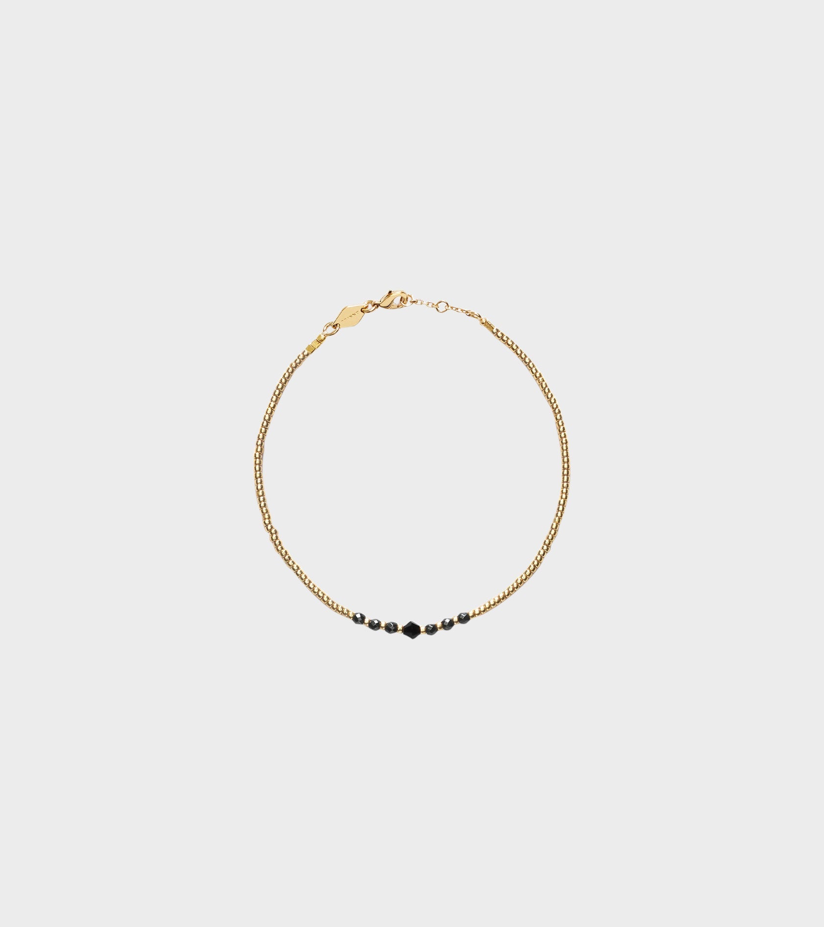 Bead &amp; Gem Bracelet Black