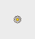 Tiny Daisy Charm White/Yellow