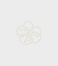 Large Pearl Beaded Floral Charm White