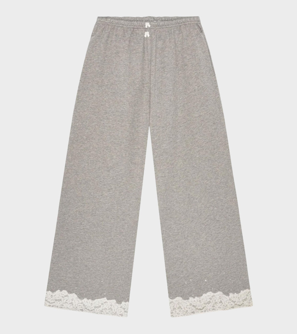 Lace Sweatpants Light Grey Melange