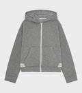 Lace Zip-up Hoodie Dark Grey Melange