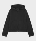 Lace Zip-up Hoodie Black