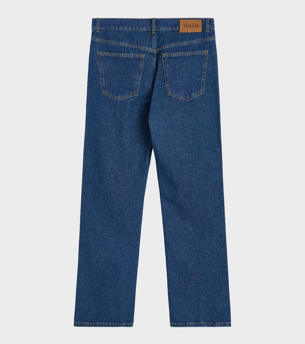 Cooper Highwaist Straight Jeans Mid Blue