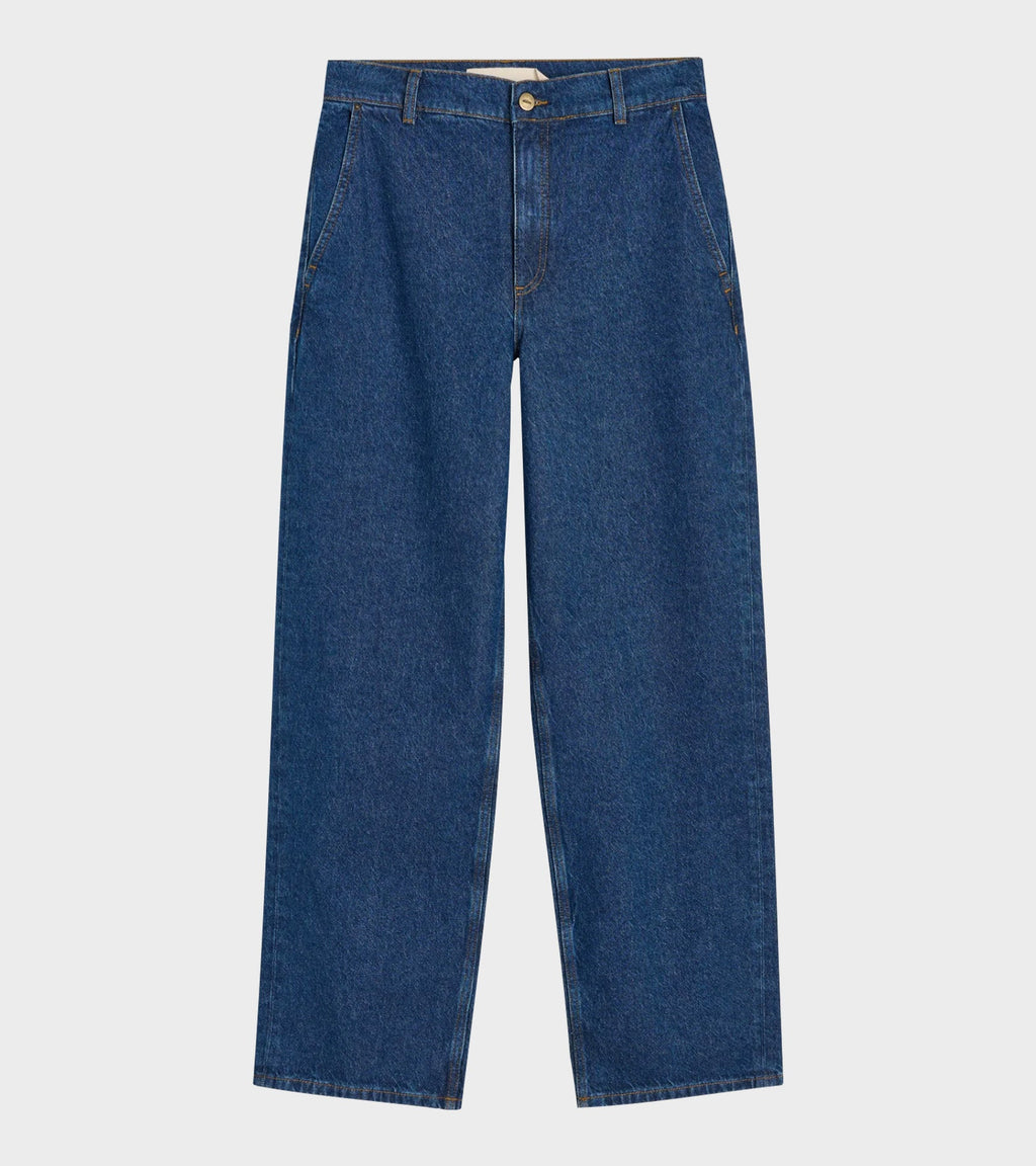 Carlo Midwaist Wide Jeans Mid Blue