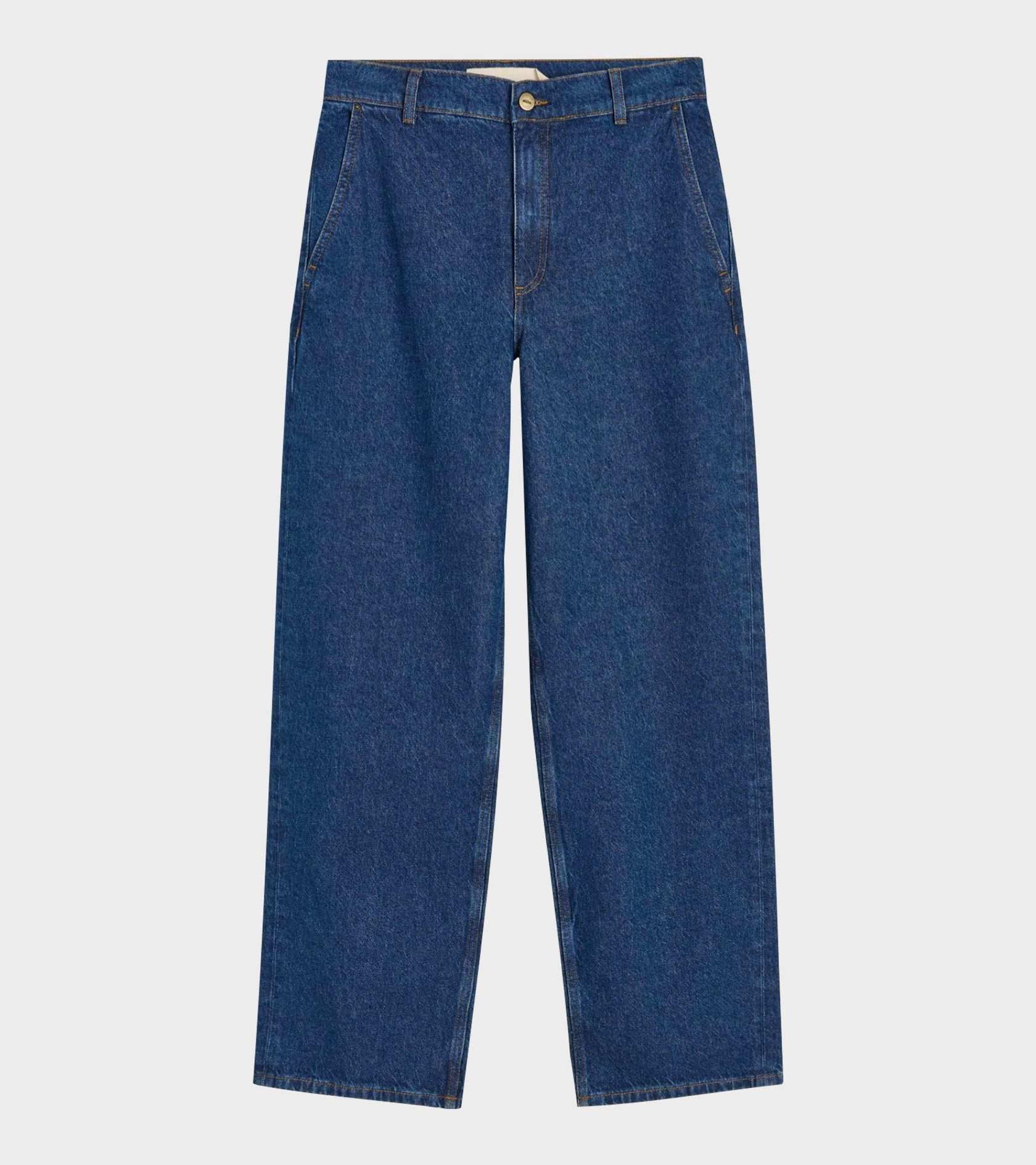 Carlo Midwaist Wide Jeans Mid Blue