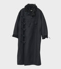Hainsworth Wool Officer Coat Black