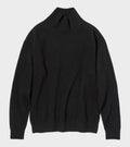 Super Fine Wool Rib Knit Turtle Black