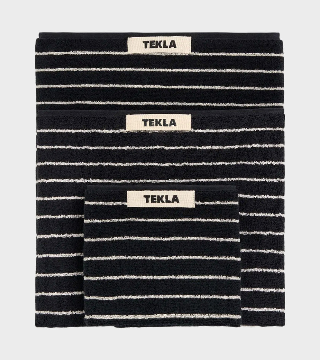 Guest Towel 30x50 Black Stripes