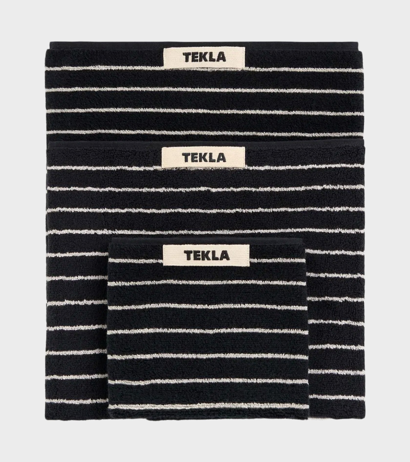 Guest Towel 30x50 Black Stripes
