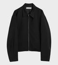 Mini Jacket Black Worsted Wool