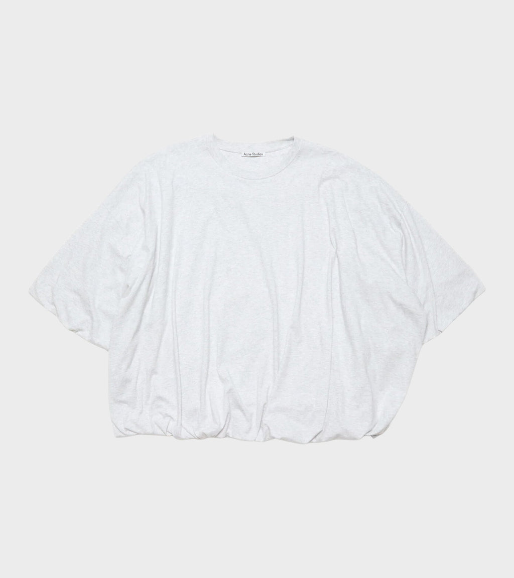 Gathered Logo T-shirt Grey Melange