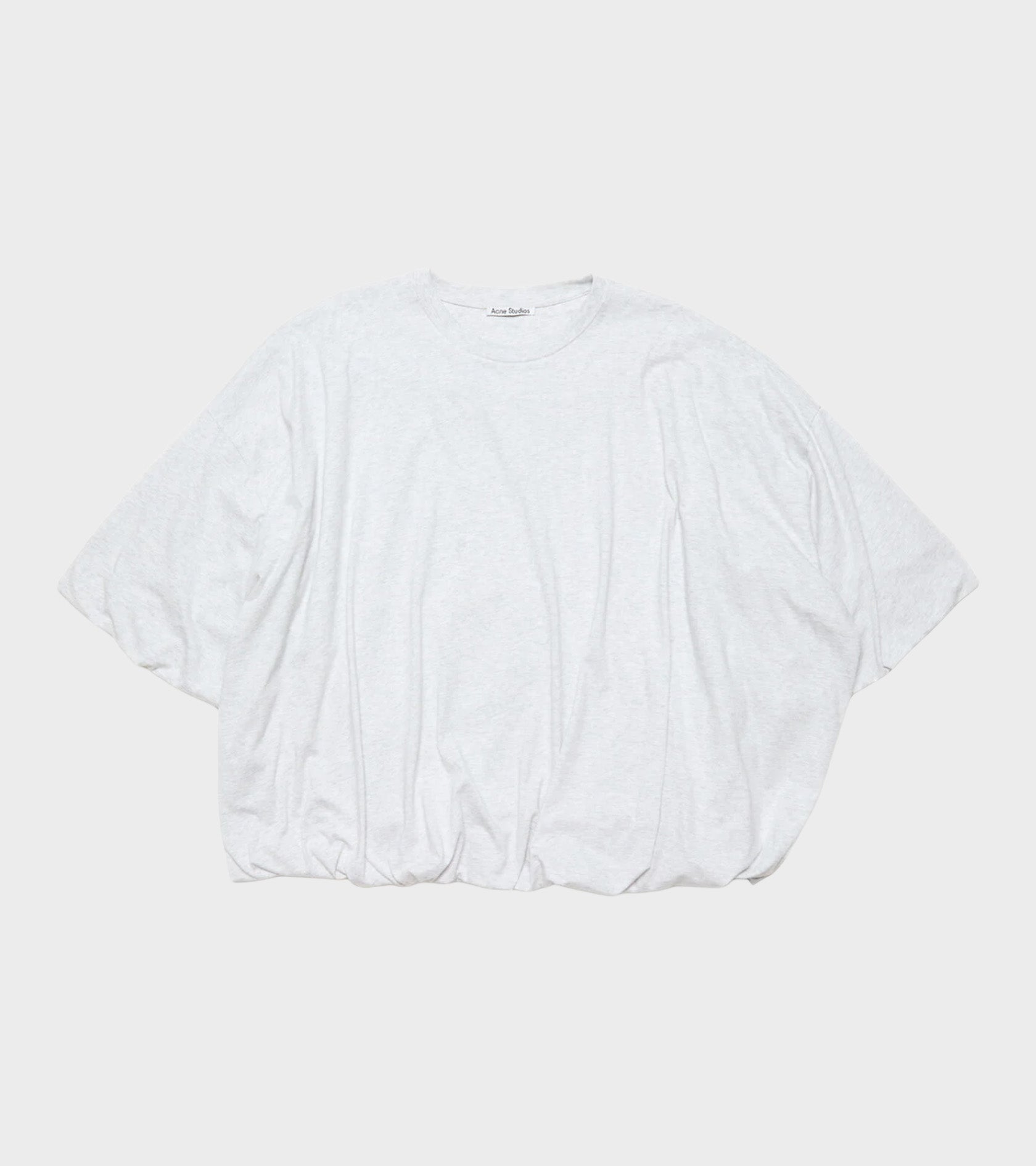 Gathered Logo T-shirt Grey Melange