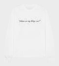 Oversized L/S Cat T-shirt White