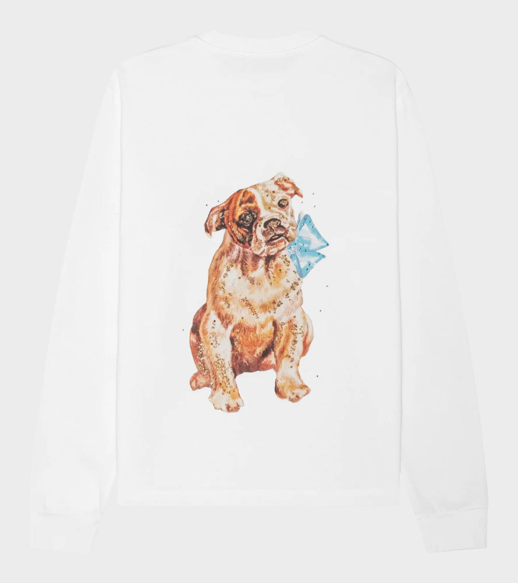 Oversized L/S Dog T-shirt White