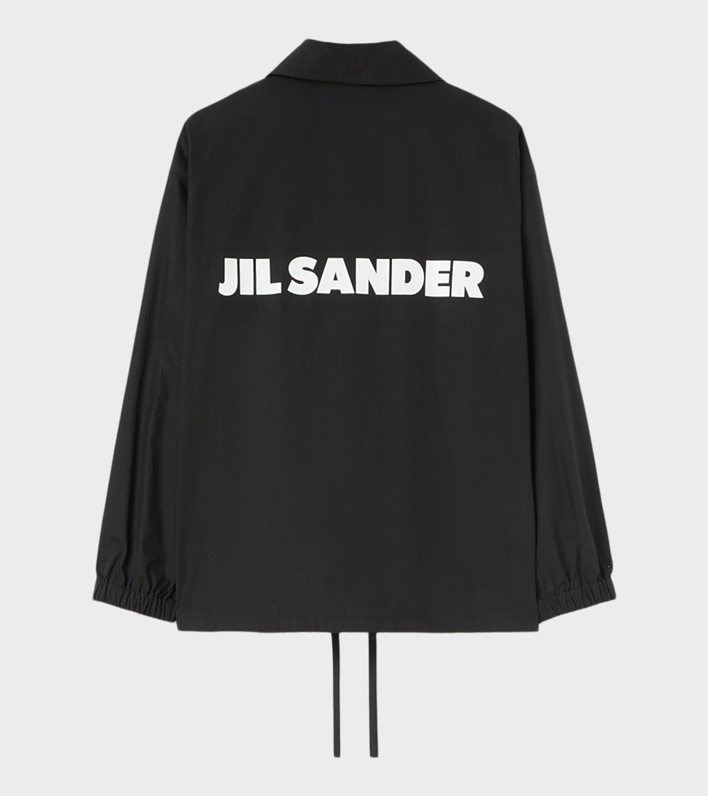 Dry Touch Cotton Poplin Logo Jacket Black