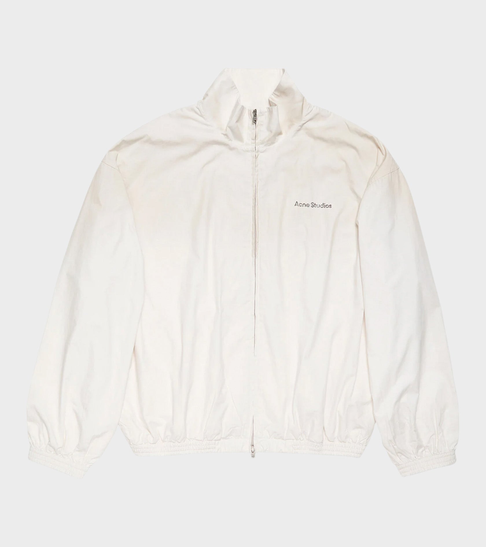 Logo Zipper Jacket Dusty White