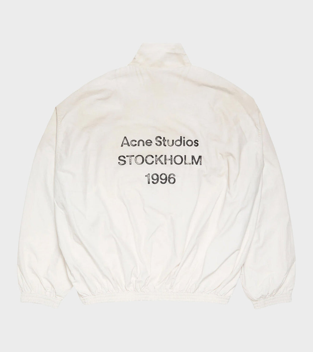 Logo Zipper Jacket Dusty White
