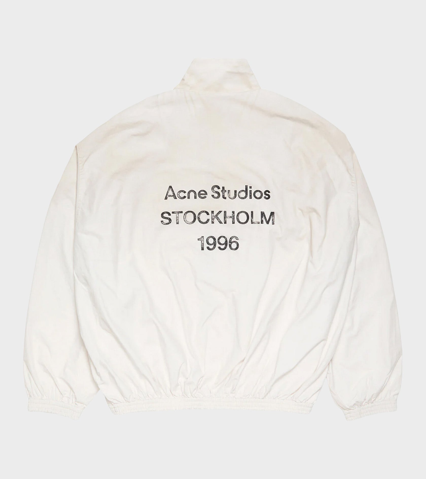 Logo Zipper Jacket Dusty White