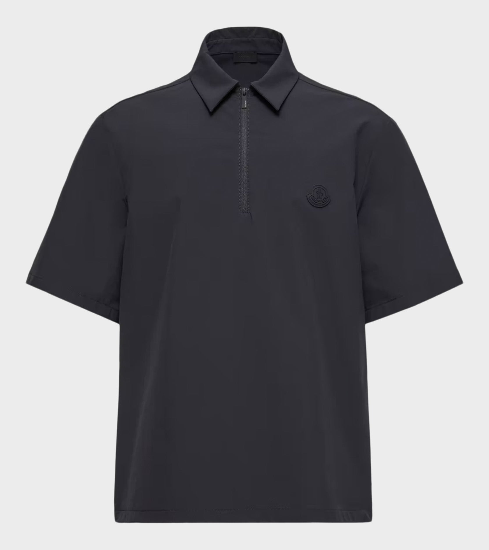 Logo Short Sleeve Half-zip Shirt Black