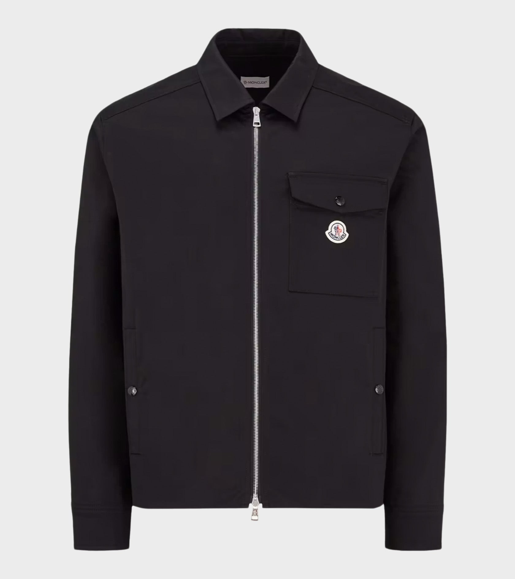 Cotton Blend Shirt Jacket Black