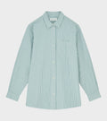Edgar Shirt White/Aqua Stripe